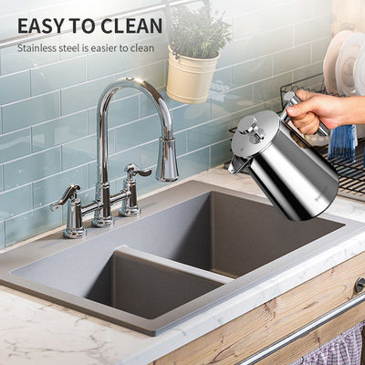 34OZ डबल वॉल इंसुलेटेड फ्रेंच प्रेस कॉफी मेकर क्लासिकल स्टाइल SS304